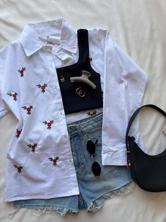 White Embroidery Shirt