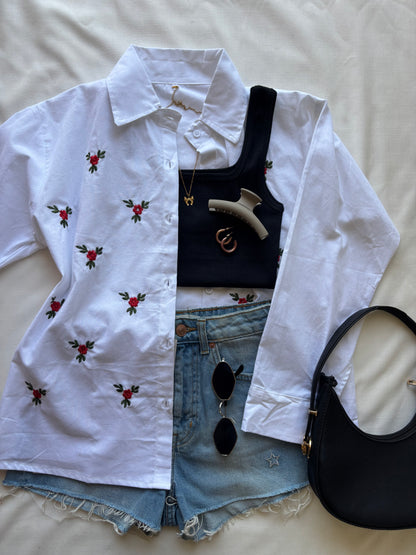 White Embroidery Shirt