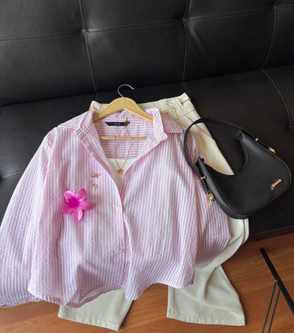 Pink Striped Shirt