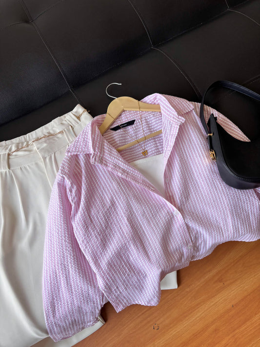 Pink Striped Shirt