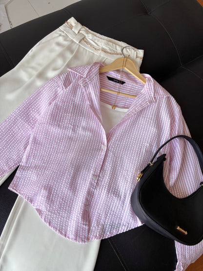 Pink Striped Shirt