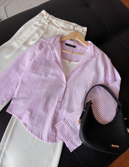 Pink Striped Shirt