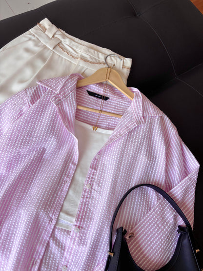 Pink Striped Shirt