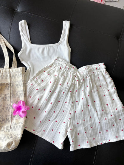Heart Mul Cotton Shorts