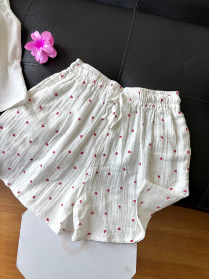 Viral Heart Mul Cotton Shorts