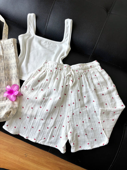 Heart Mul Cotton Shorts
