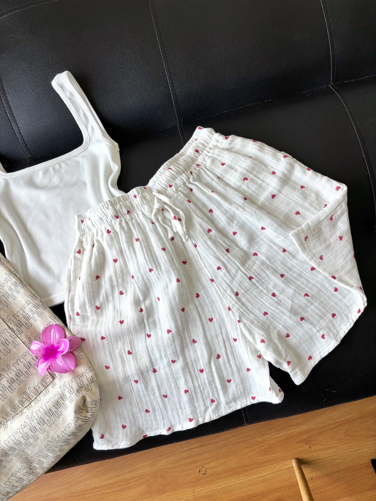 Heart Mul Cotton Shorts