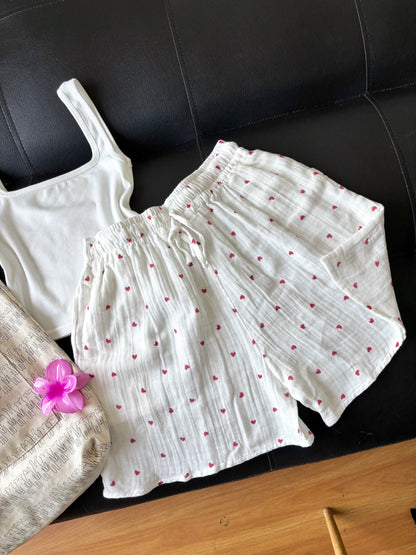 Heart Mul Cotton Shorts