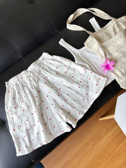 Viral Heart Mul Cotton Shorts