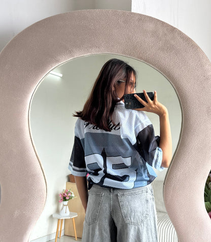 Oversized Grey Mesh Jersey