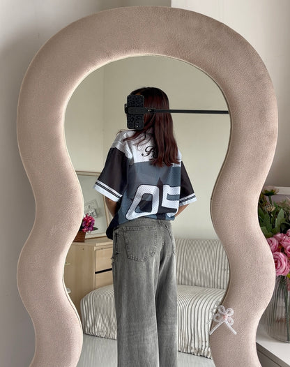Oversized Grey Mesh Jersey