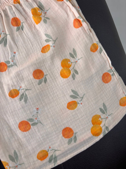 Sweet Orange Mul Cotton Shorts