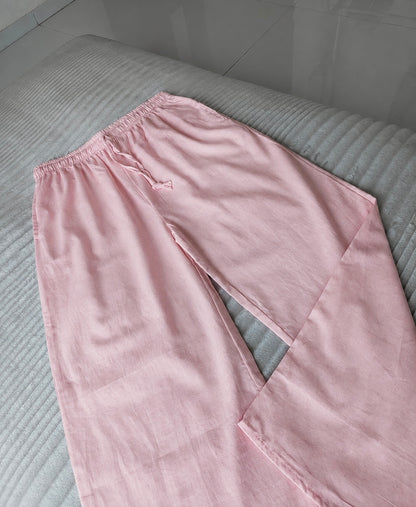 Baby Pink Linen Pant