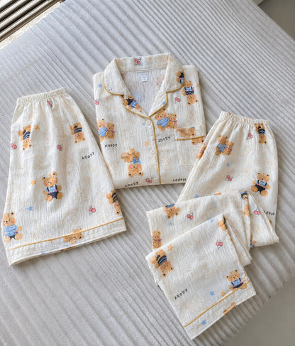 Honey Bear 3 Piece Night Suit