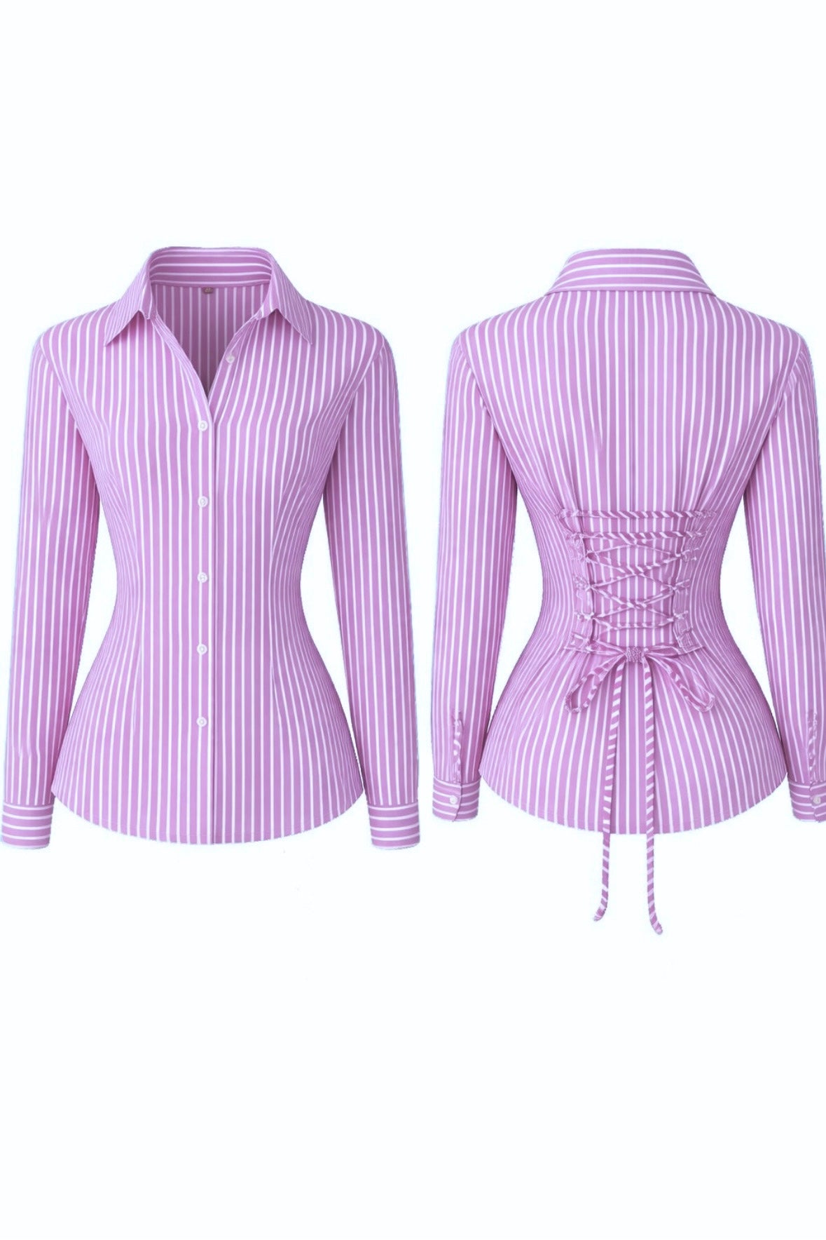 Purple Fitted Shirt (Corset back)