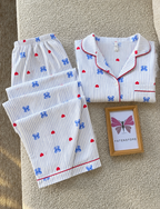 Bluebell Bow Padded 3 Piece Night Suit