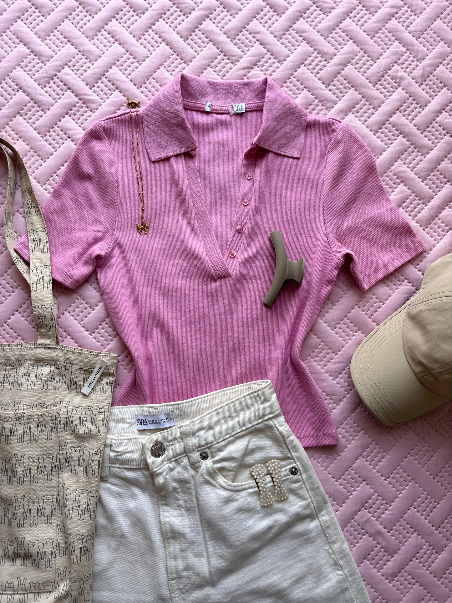 Pink Polo T-shirt