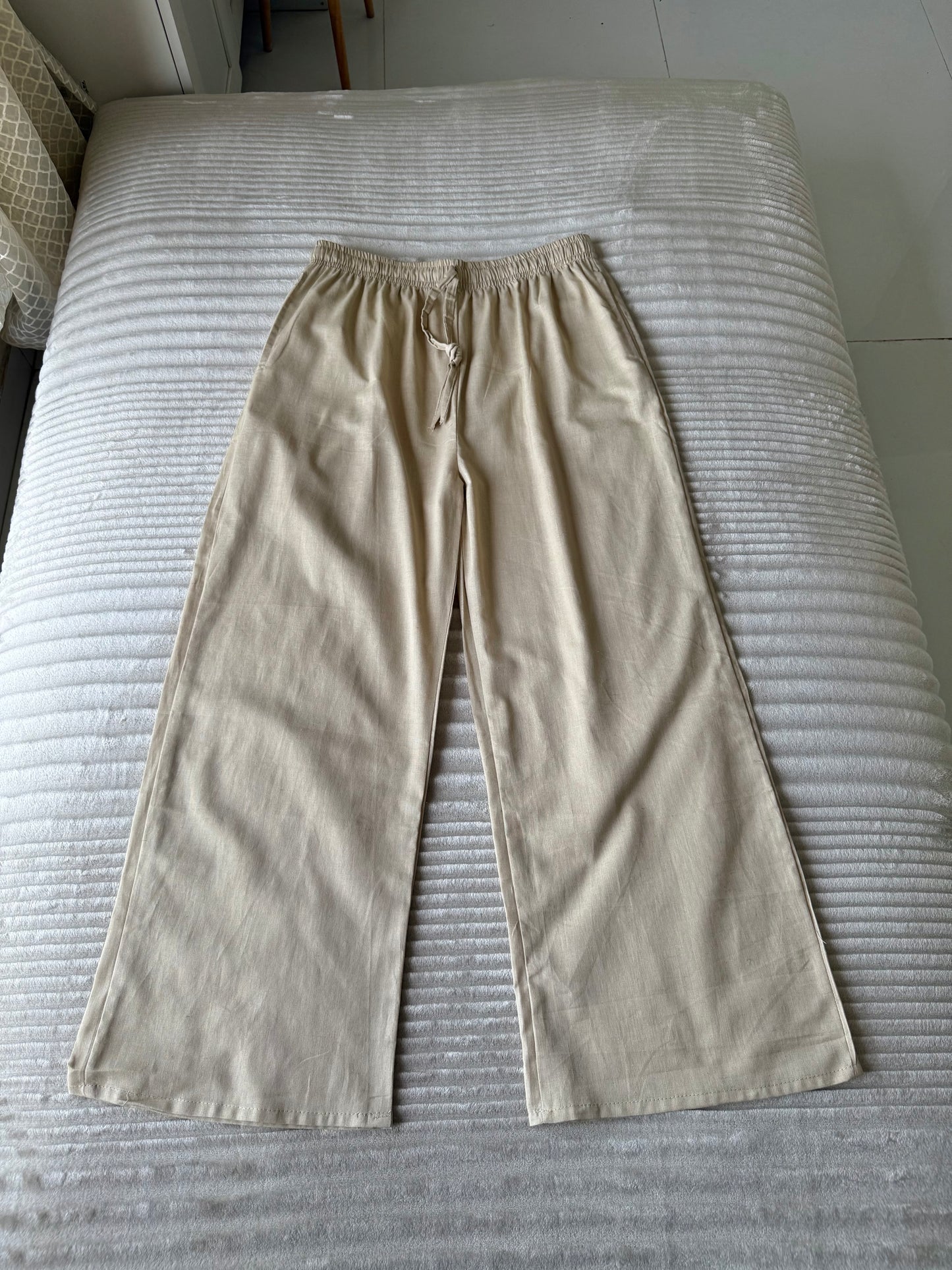 Sand Beige Linen Pant