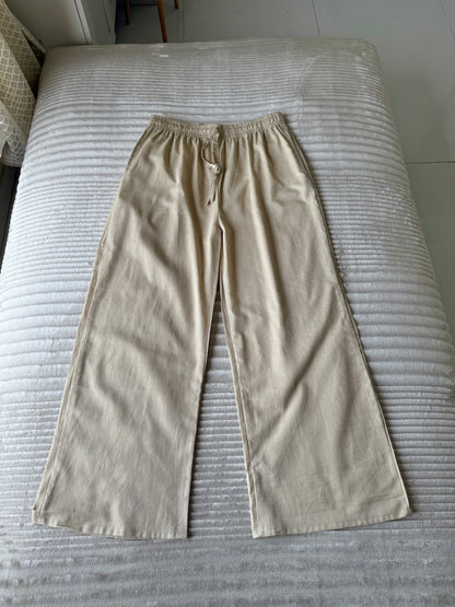Sand Beige Linen Pant