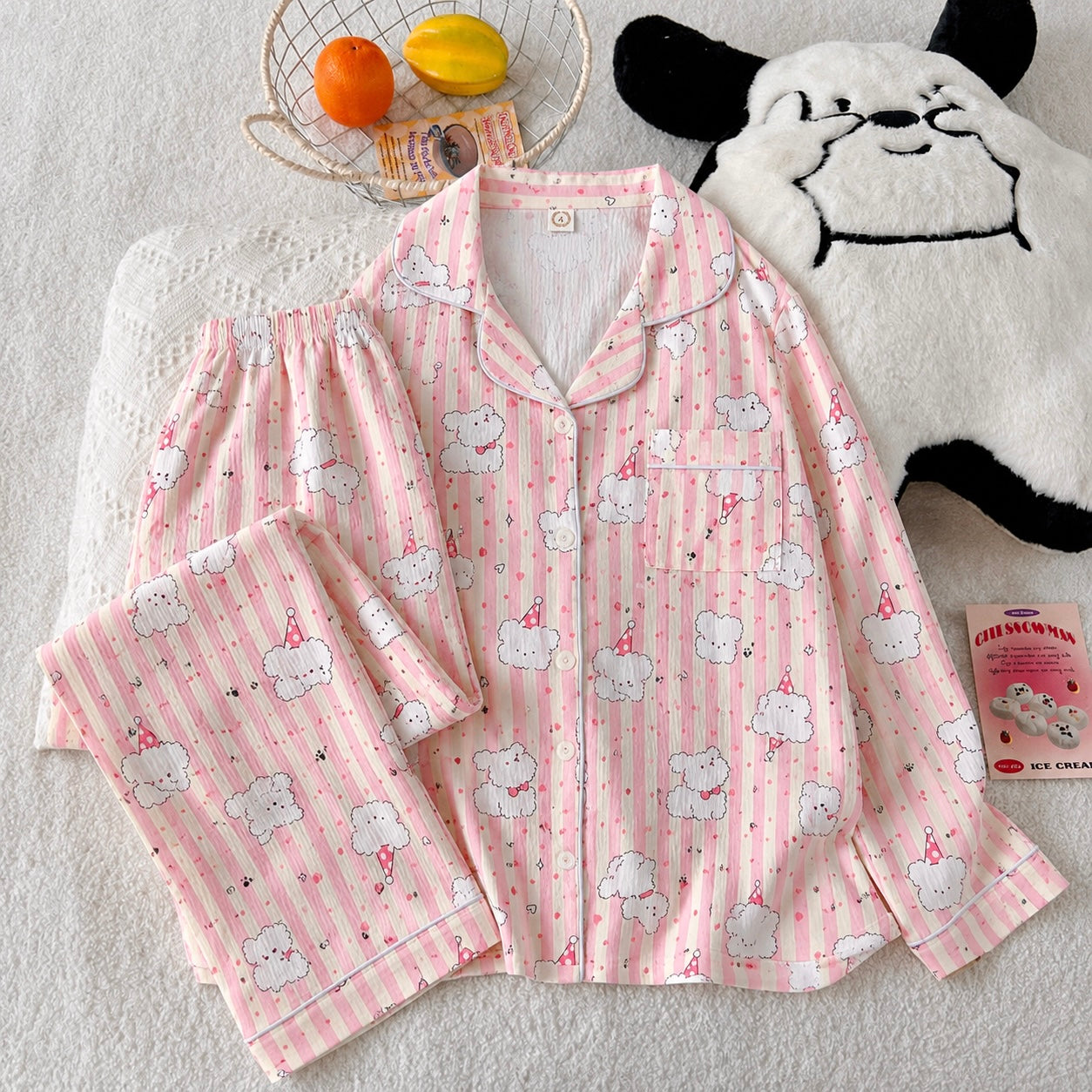 Cloud Puppy Full Sleeve 2 Piece Night Suit