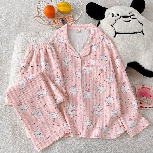 Cloud Puppy Full Sleeve 2 Piece Night Suit