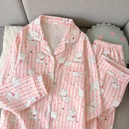 Cloud Puppy Full Sleeve 2 Piece Night Suit
