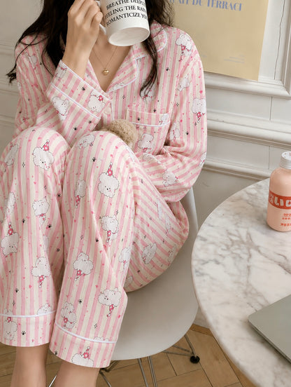 Cloud Puppy Full Sleeve 2 Piece Night Suit