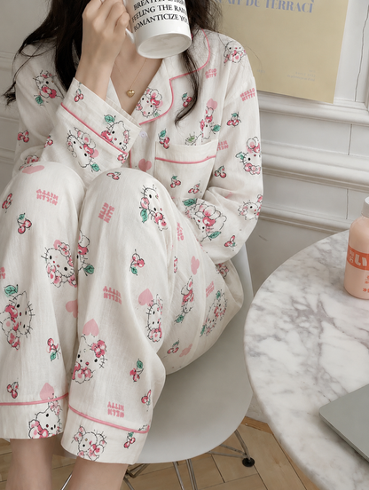 Hello Kitty Full Sleeve 2 Piece Night Suit