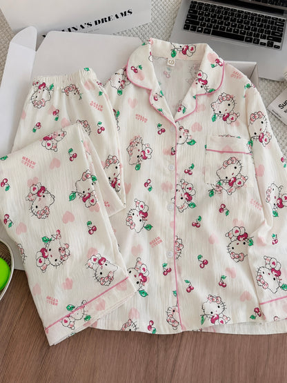 Hello Kitty Full Sleeve 2 Piece Night Suit