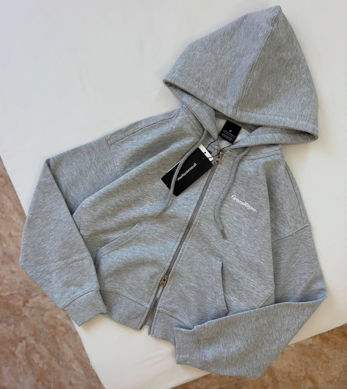 Grey Oversized Double Zipper Hoodie