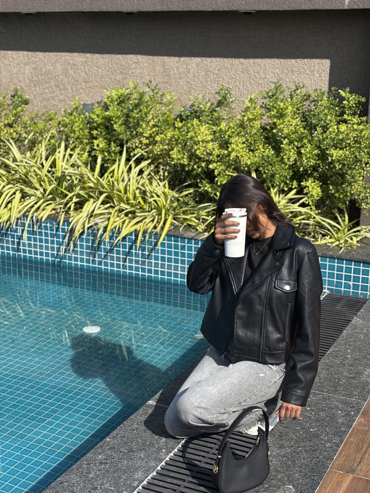 High-end Luxury Black Leather Jacket For Women