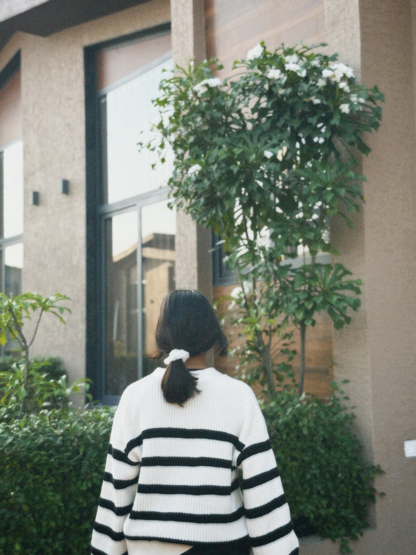 Classic Striped Knit Cardigan For Women