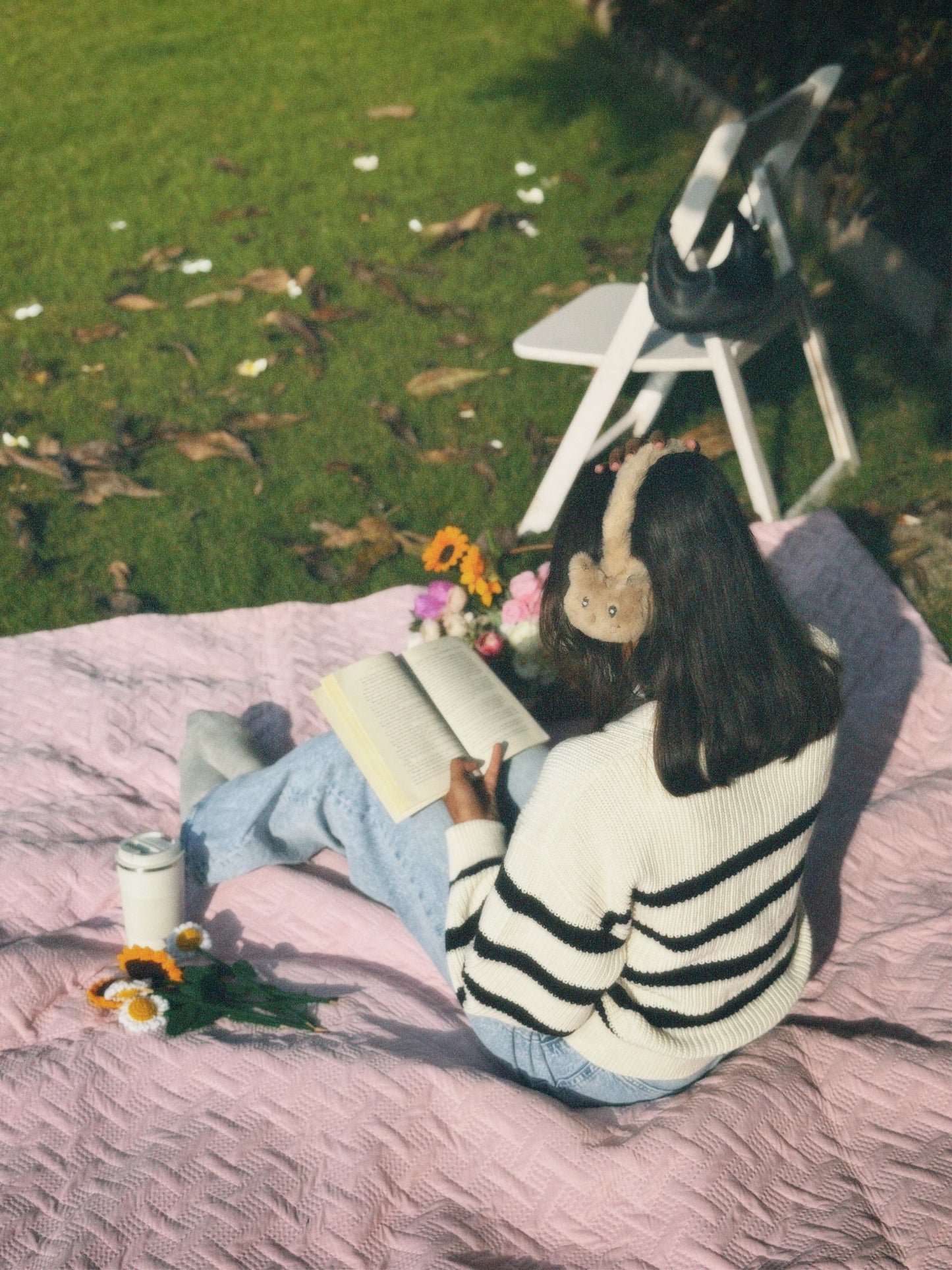 Classic Striped Knit Cardigan For Women