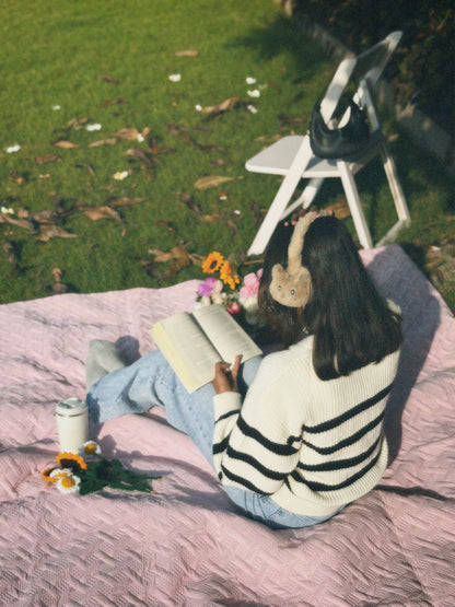 Classic Striped Knit Cardigan For Women